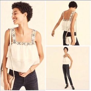 Madewell Crop Ruffled Tank